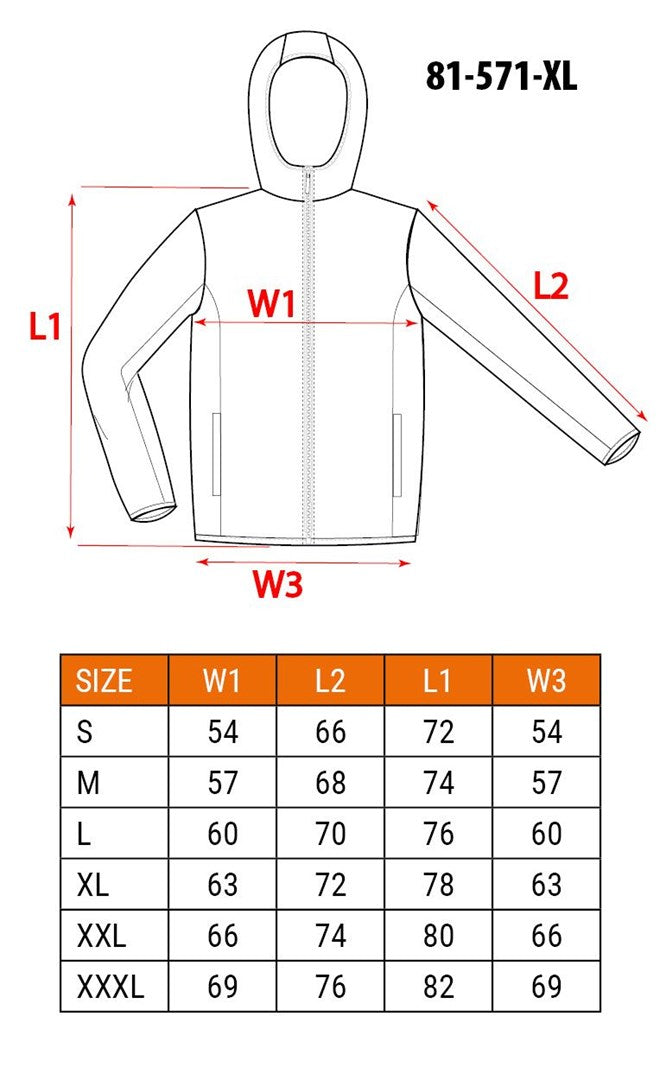 NEO TOOLS Jacket XL 1110 g 100 mm Width 50 mm Length Model TOP-81-571-XL