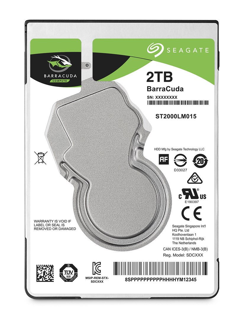 Seagate Guardian BarraCuda ST2000LM015 - Internal Hard Drive - 2TB - 2.5" 6Gb/s