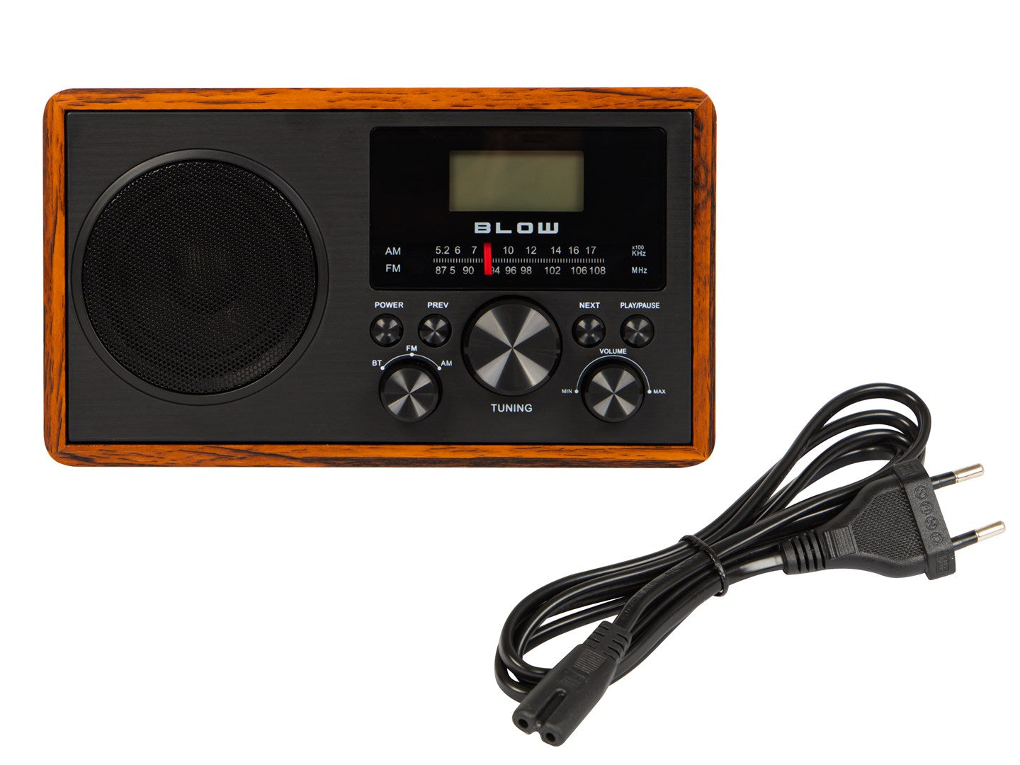 BLOW RA9 V.2 Portable Analog AM/FM Radio with Bluetooth, USB, SD Card