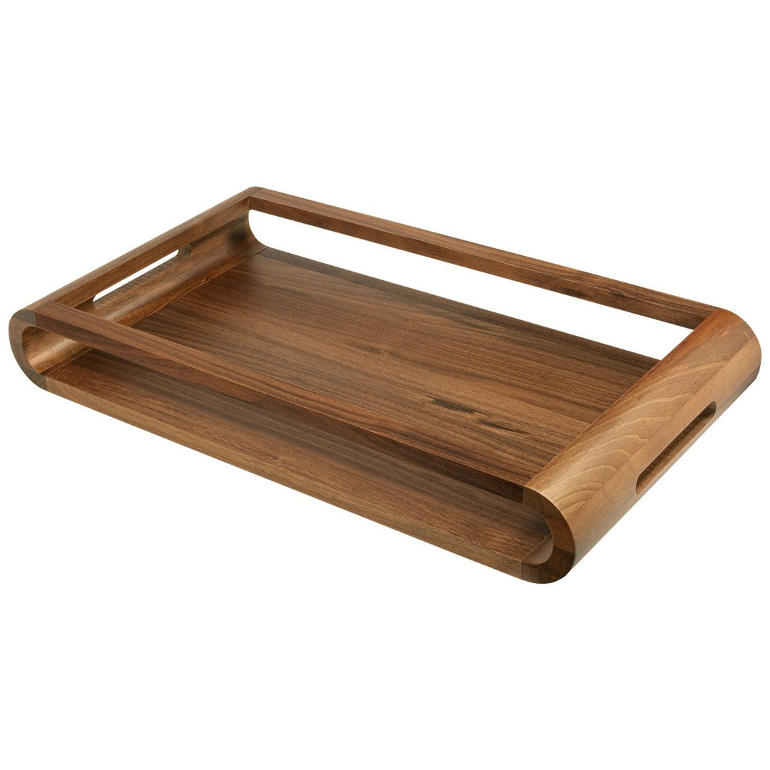 ARTELEGNO VASD Double-sided Walnut Wood Tray 27 x 49 cm