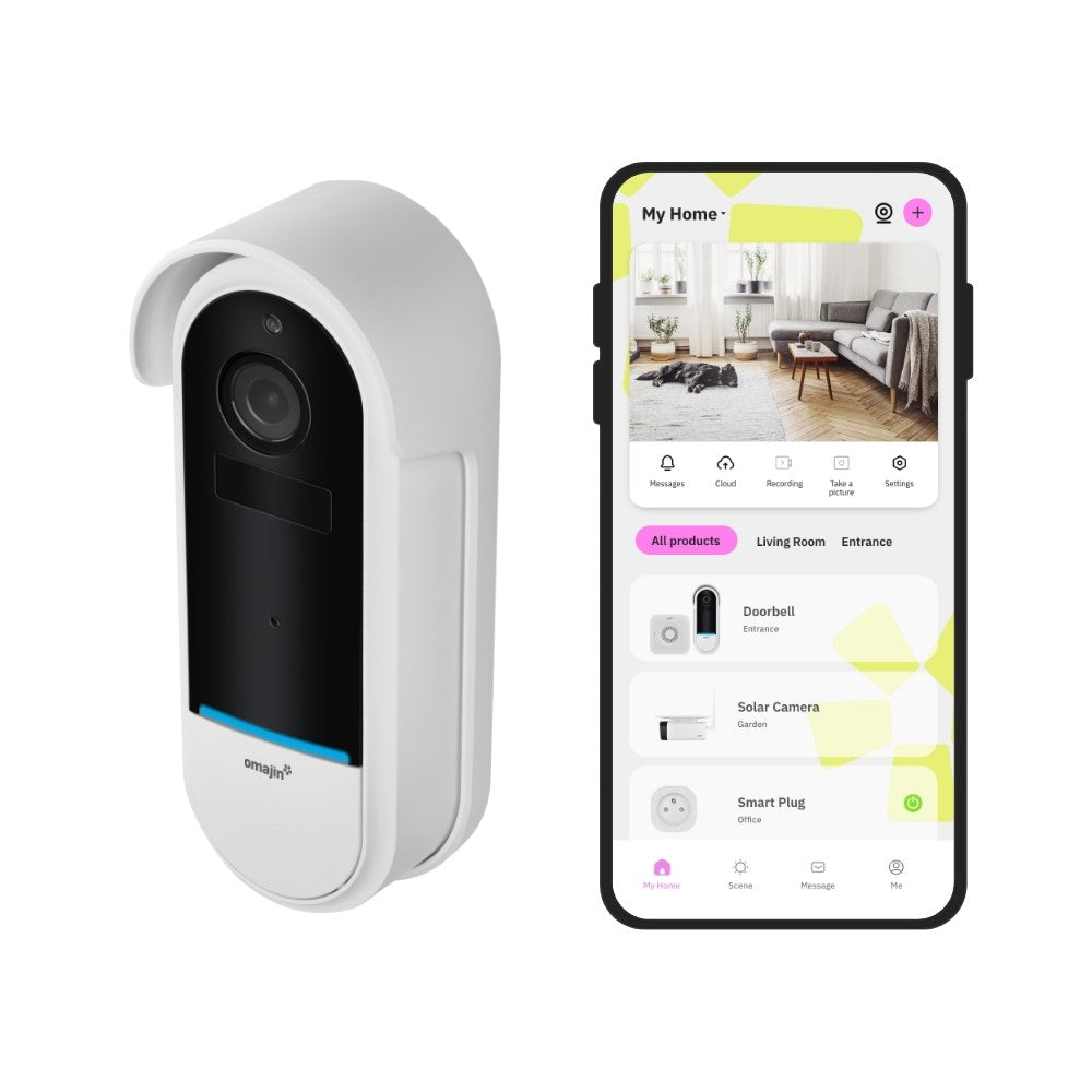 OMAJIN OVD-01-EU Wireless Video Doorbell White Black
