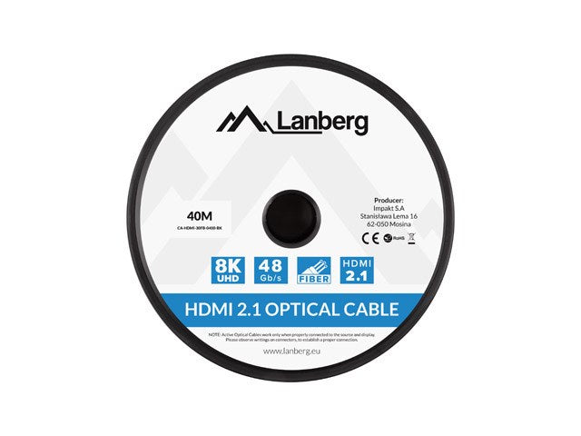 Lanberg CA-HDMI-30FB-0400-BK HDMI Cable - 40 m - HDMI Type A - Black