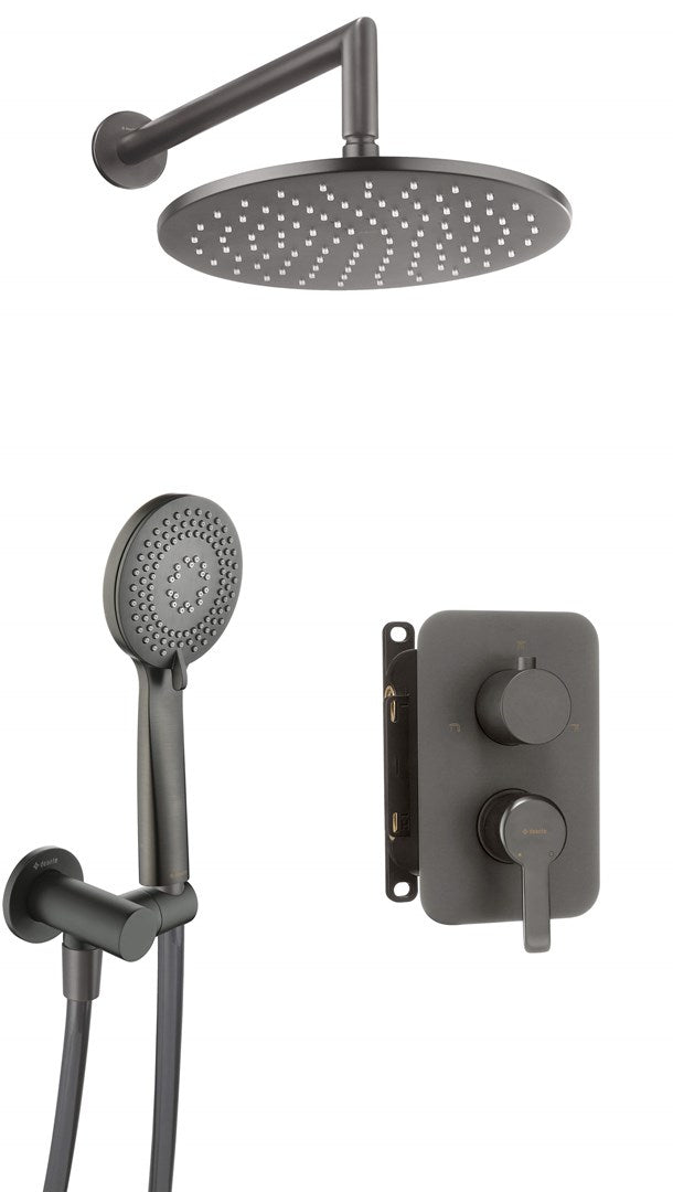 ARNIKA Concealed Shower Set with Mixer BOX, Thermostatic, Titanium, BXYZDQAM