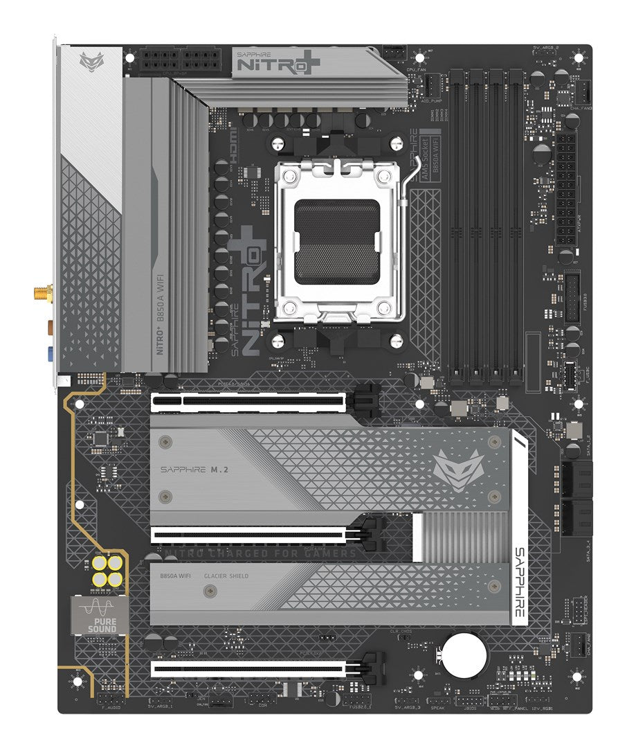 Sapphire NITRO+ B850A WIFI 7 Motherboard Socket AM5 micro ATX AMD B850