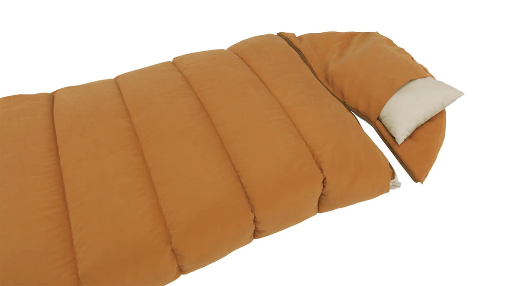 Outwell 230506 sleeping bag Adult Semi-rectangular sleeping bag Cotton  Nylon  Polyester  Recycled polyester Yellow