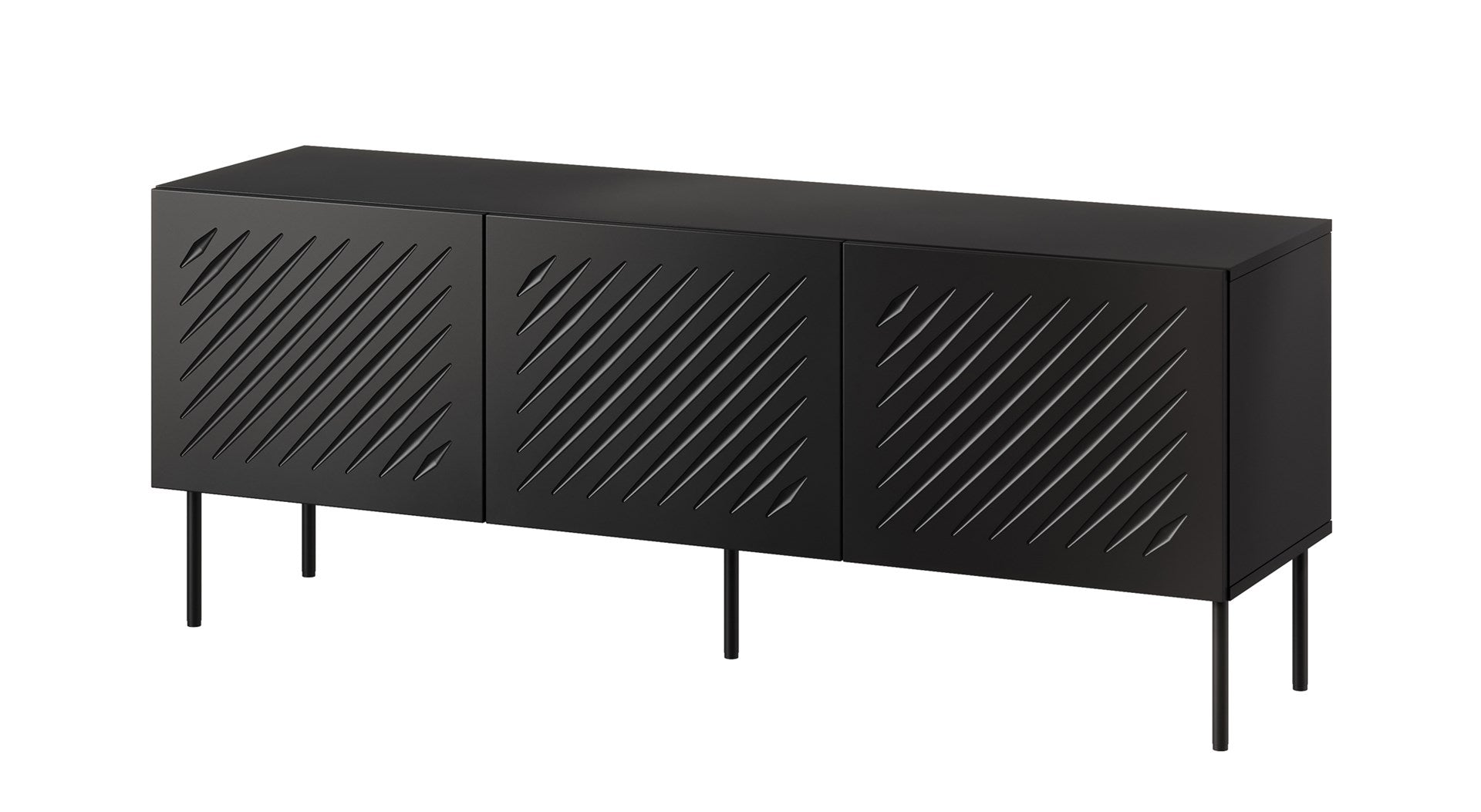RTV Cabinet SIENA 150.5x40x60 Black Matt