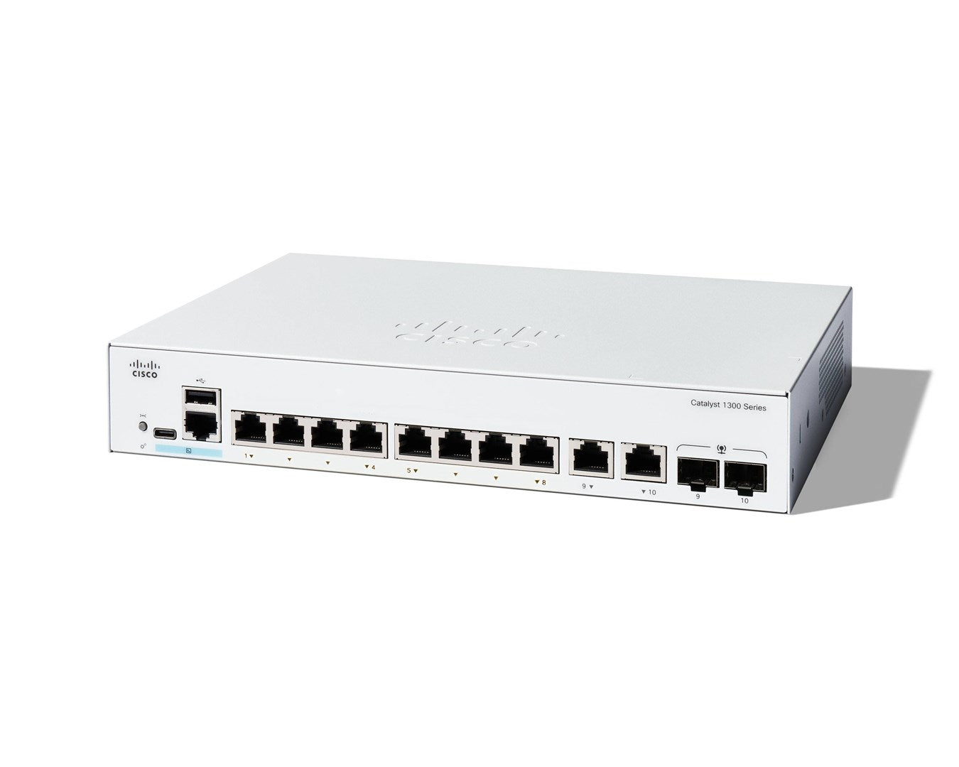 CISCO Catalyst 1300 - 8-Port Data-Only Switch - 2 x 1 G SFP Uplinks - External Power Supply (C1300-8T-E-2 G)