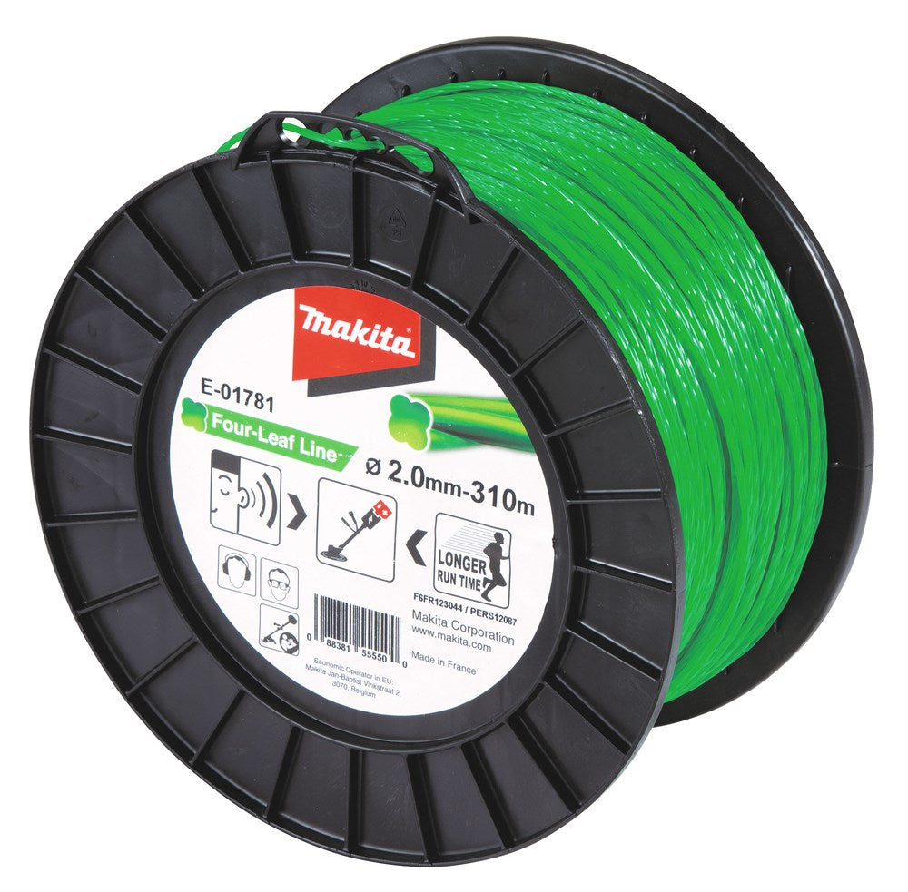 Makita Trimmer Line for Grass 2 mm Length 310 m for Makita DUR190 DUR191 DUR192 DUR194 DUR368 XGT UR002GZ01