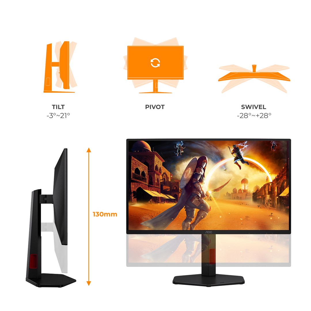 AOC G4 25G4ZR computer monitor 62.2 cm (24.5 ) 1920 x 1080 pixels LCD Black  Red