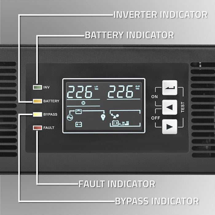 Qoltec UPS for RACK 3kVA 3000W LCD EPO USB Online