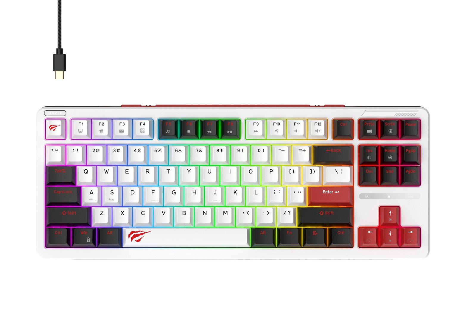 Havit KB902L Gaming Keyboard - Mechanical, Wired, RGB LED Backlight