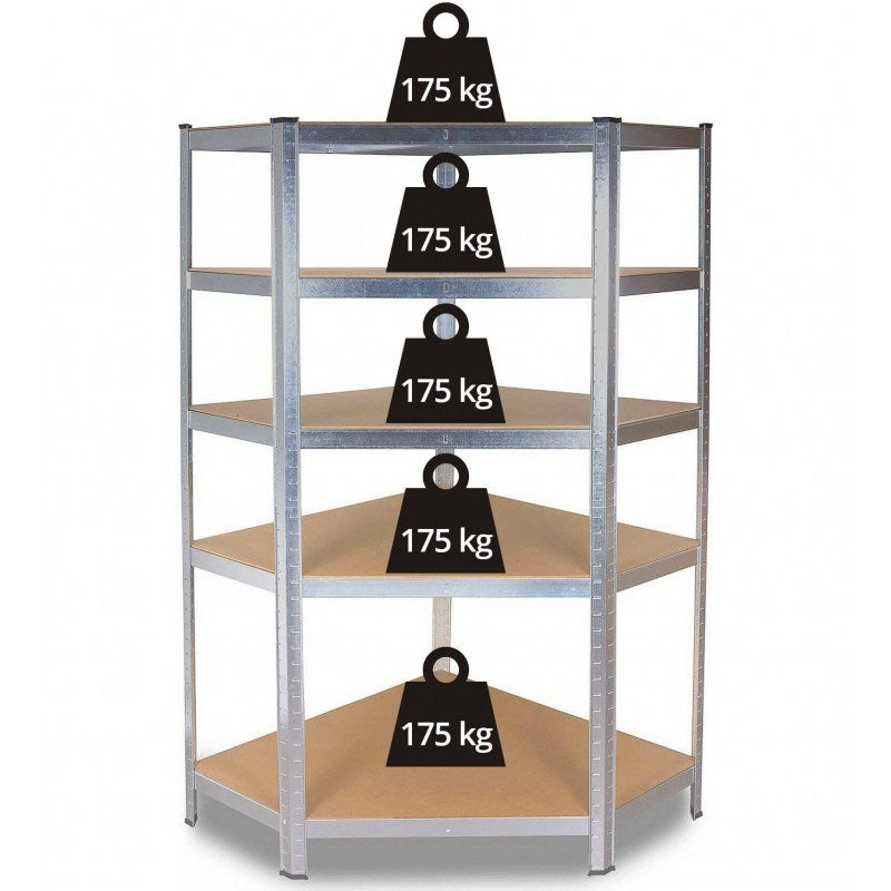 BARA Metal Corner Storage Rack 30 cm 5 Shelves GC9030