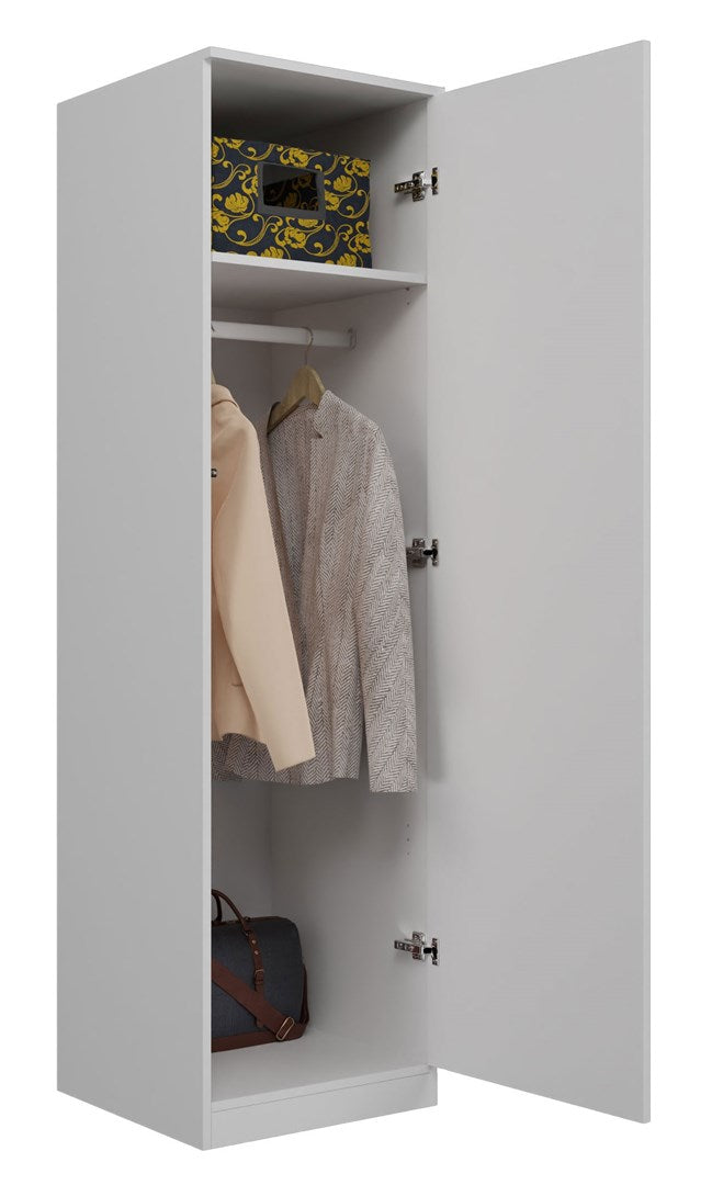 Topeshop SD-50 BIEL KPL Wardrobe 1 Door 5 Shelves White