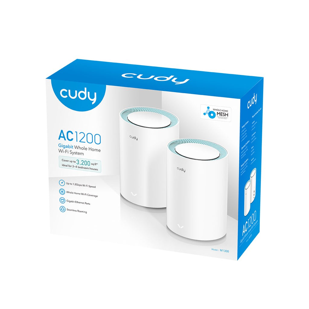 CUDY Dual-Band Access Point M1300 (2-Pack) - 1300 Mbit/s, 128 MB Memory