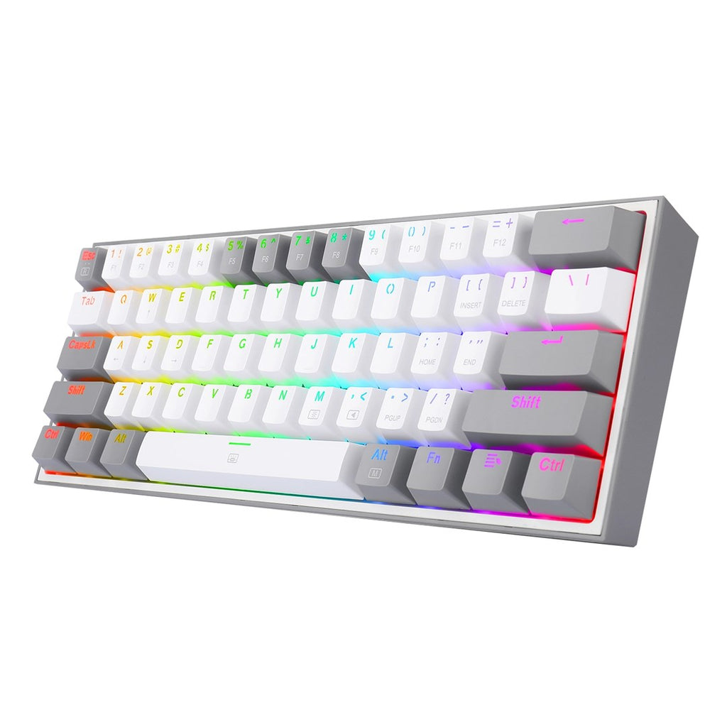 REDRAGON K617-RGB Fizz RGB Keyboard USB Grey, White - K617WG-RGB