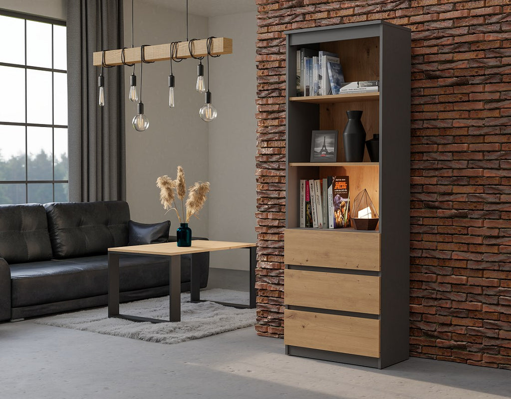 TOP E SHOP Office Bookcase 1800 mm x 600 mm x 350 mm Model M-MP-R-OLI-RS-60-ANTA