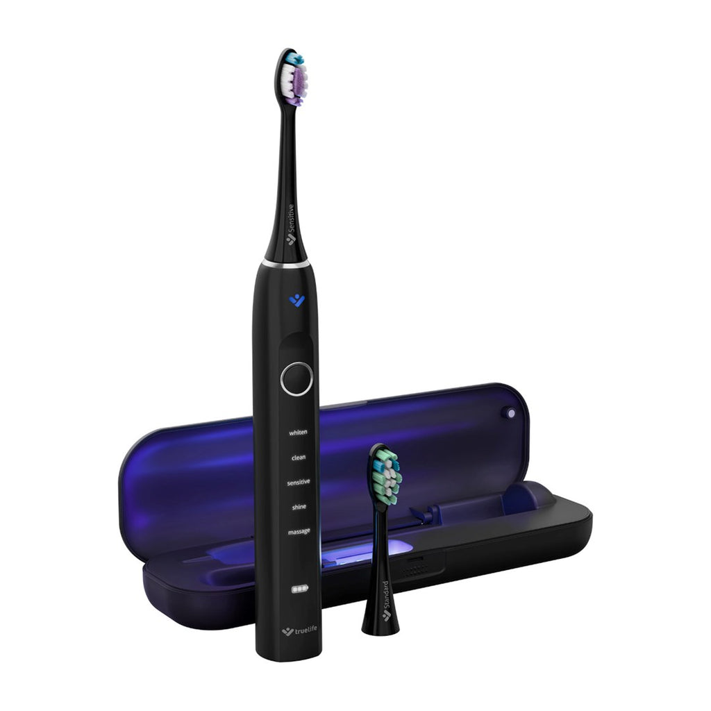 truelife SonicBrush Clean70 UV Sonic Toothbrush Black - 2 Heads