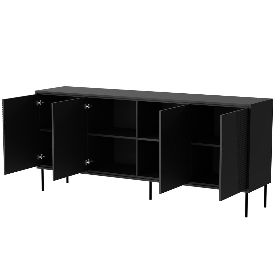 4D ABI Chest of Drawers 200x45x88 Matt Black
