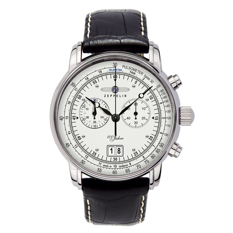 Zeppelin Quartz Watch 7690-1, Men's Wristwatch, Silver