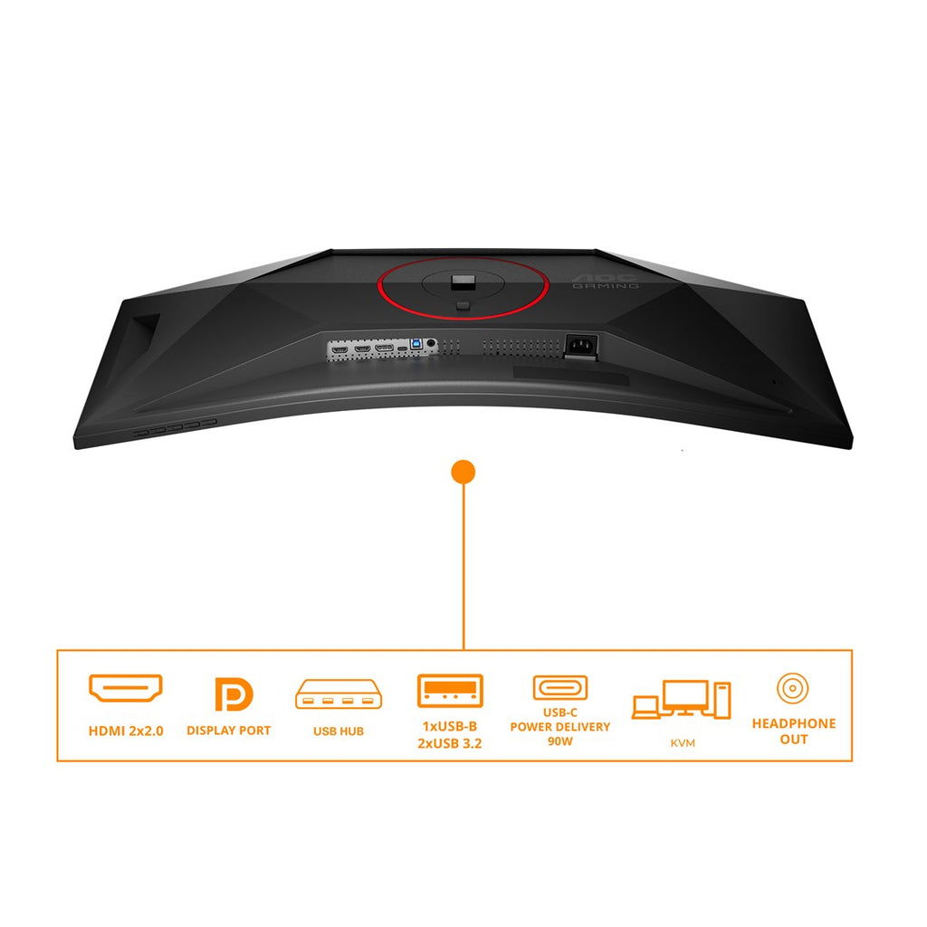 AOC G4 CU34G4CAP computer monitor 86.4 cm (34 ) 3440 x 1440 pixels UltraWide Quad HD LCD Black  Red