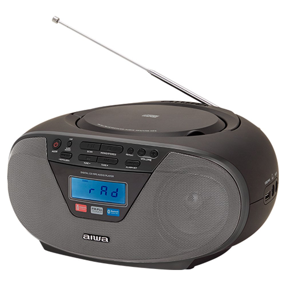 Aiwa BBTU-400BK Portable Stereo System 6W FM Black MP3 Playback