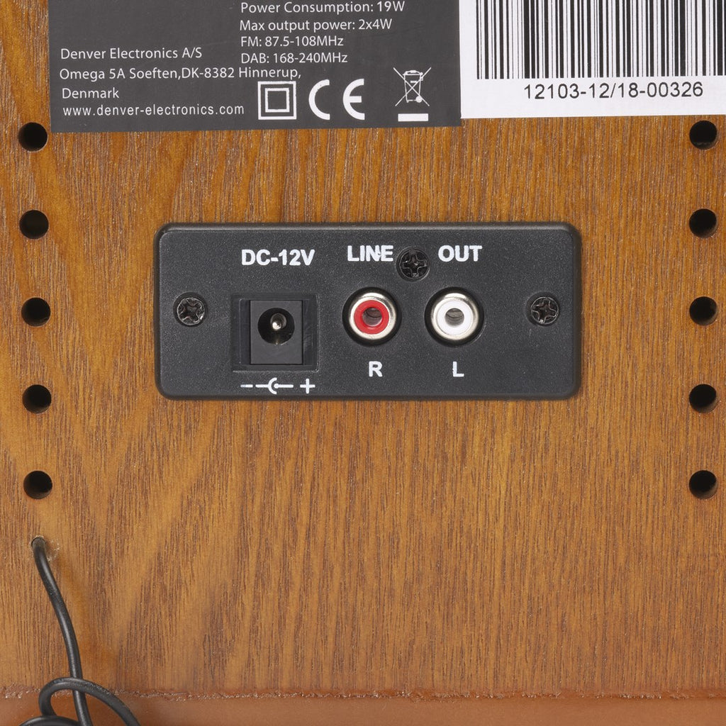 DENVER MRD-51 Audio System - Brown Wood Finish