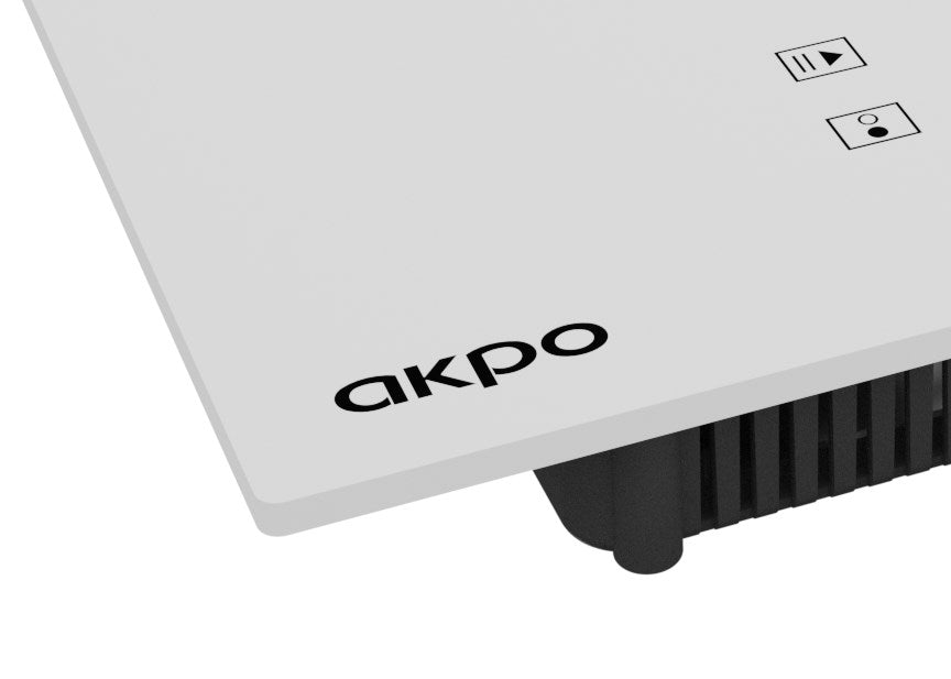 Akpo PIA 6802 WHITE Induction Hob with 2 Cooking Zones, 3600W Power, Touch Control