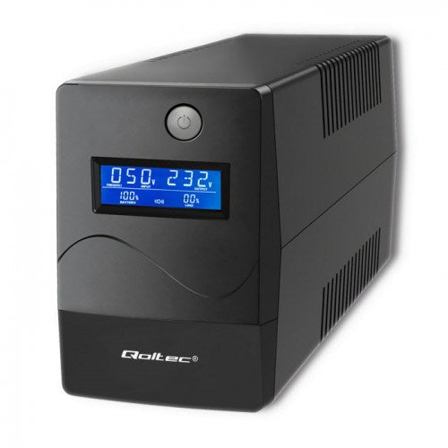 Qoltec Monolith UPS Double-Conversion 1 kVA 600 W 2 AC Outlets