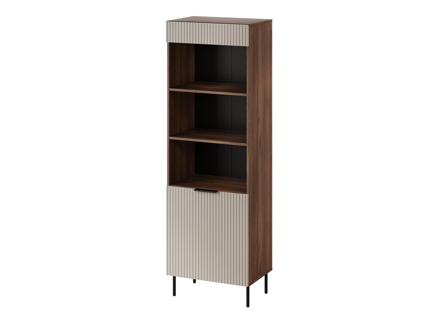 Cama Bookcase 60x42x185 Walnut/Cashmere 3 ALMERA