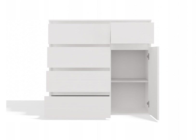 MALWA Chest of Drawers 1D5S White Modern