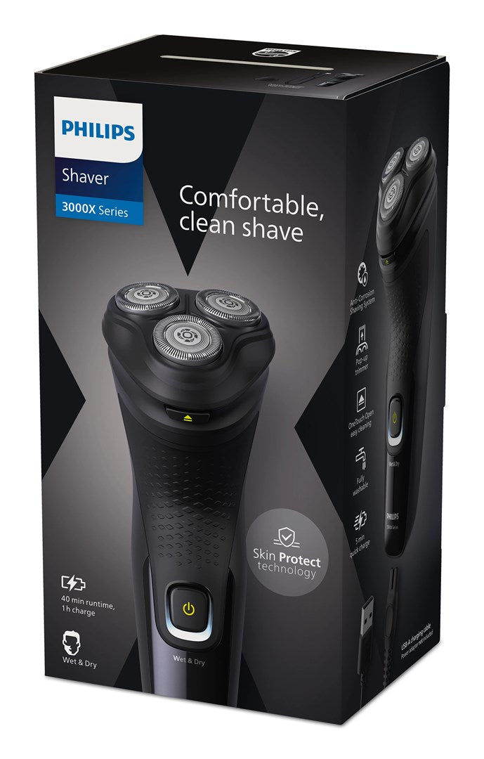 Philips X3021/00 Men's Rotation Shaver and Trimmer Black