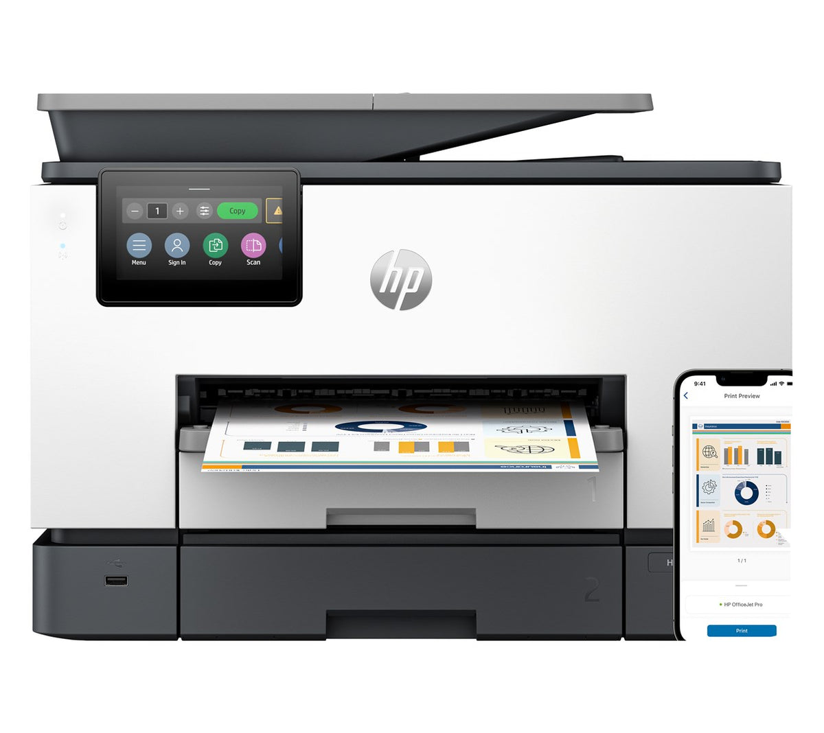 HP OfficeJet Pro 9130b Wireless All-in-One Printer 4800 x 1200 DPI Model 4U561B