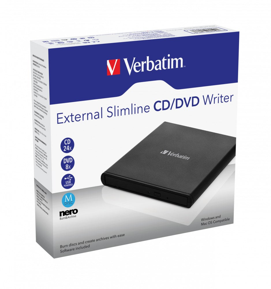 Verbatim External Drive - DVD+/-RW/ DVD-RAM - 8x/8x/5x - USB 2.0 USB2.0