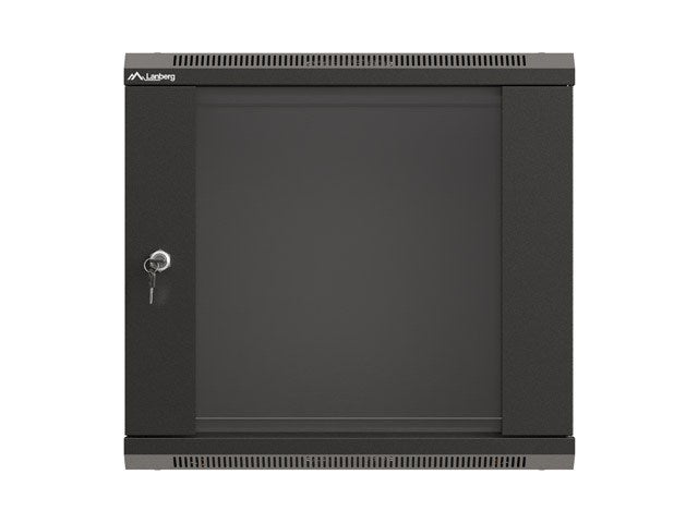 Lanberg Rack Cabinet 9U Wall-Mounted Black Glass Door Key Lock WF03-5309-10B