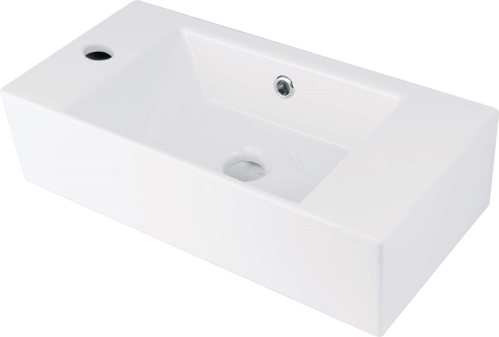 Deante Countertop Ceramic Washbasin with Tap Space - Left