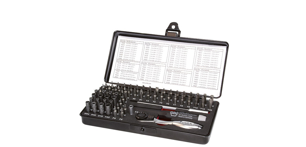 Wiha Micro-bit Set ESD 7000Z - Screwdriver Bit Set - 66 Pieces - in Box (39971)