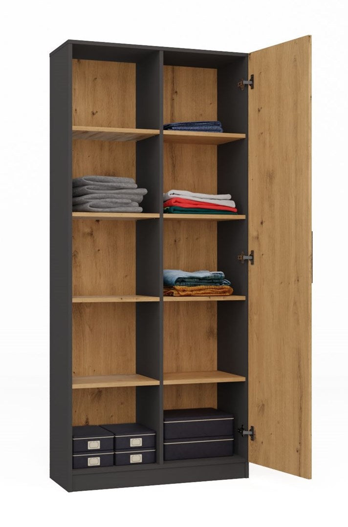 Topeshop RD-80 Anthracite/Artisan Office Bookcase - Model RD-80