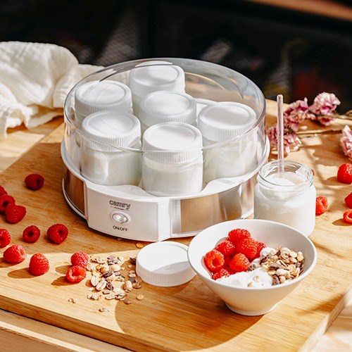 Adler Yogurt Maker CR 4519 - 1.4 L Capacity - 20 W Power - Silver and White