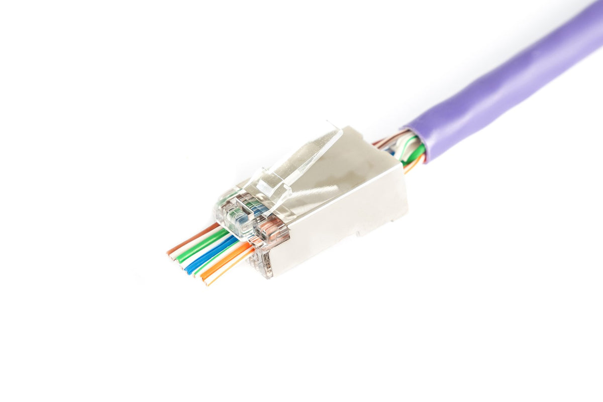 DIGITUS RJ45 Connector Cat.6 Shielded Pack of 100 X-ML-6F-EZ