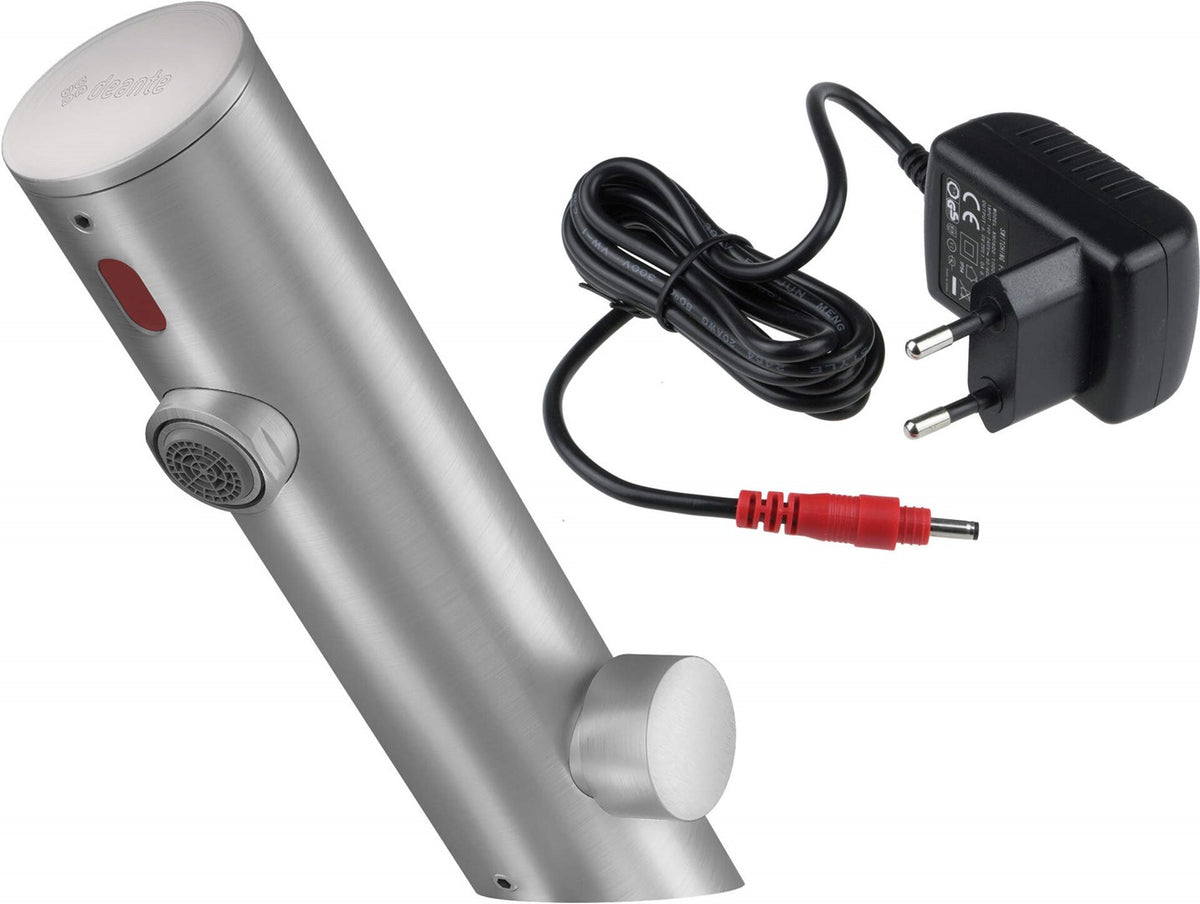 Deante Touchless Washbasin Mixer Electronic Brushed Steel 230/6V Sense BQRF29V