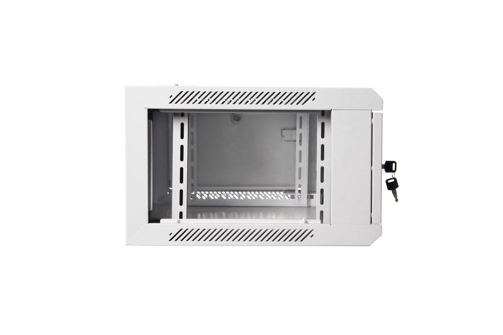Wall-Mounted Network Cabinet 19" 4U Rack 600x450 Solid Door Gray