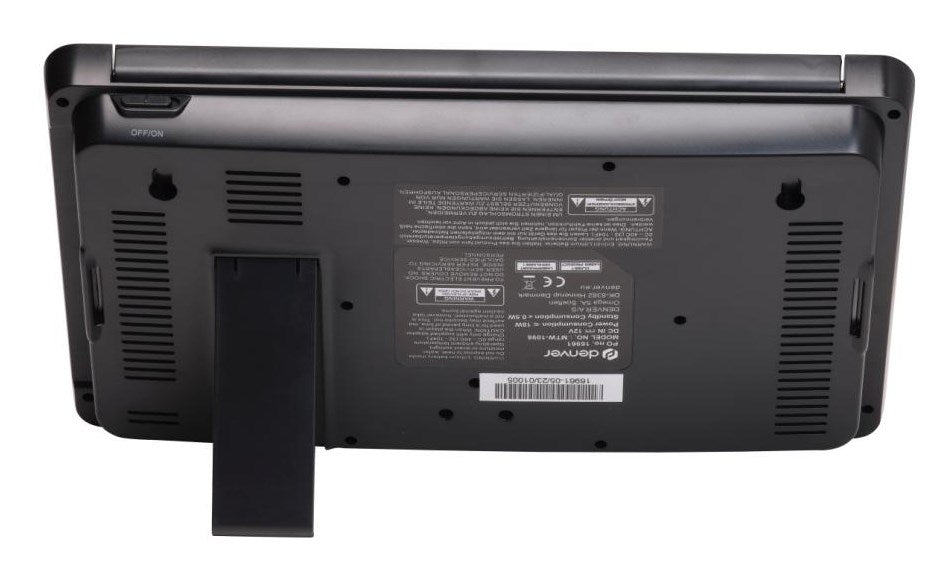 denver MTW-1098 Portable DVD/Blu-Ray Player 10" Audio-Video Player 2270 g 295 mm Width 210 mm Length 345 mm Height