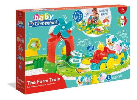 Clementoni Interactive Educational Toy for Ages 1+ - The Farm Train - 385 mm x 580 mm x 96 mm - 1500 g