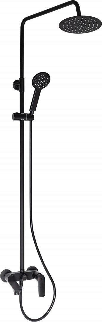 Deante Rain Shower with Bathtub Faucet Nero 304 Steel Adjustable Height