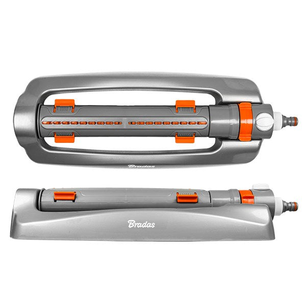 Oscillating sprinkler with adj. width  metal