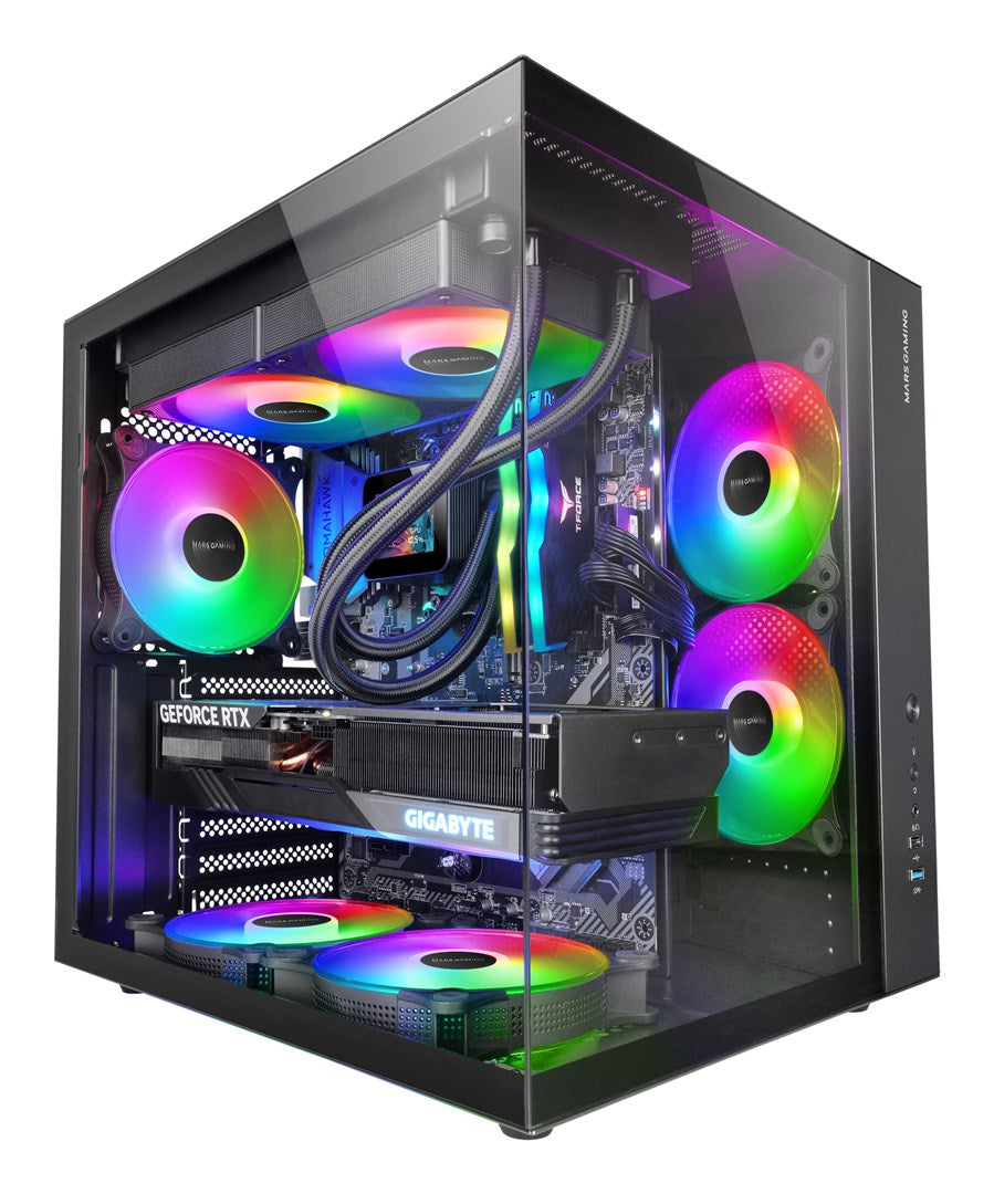 Mars Gaming MCV-ONE Midi Tower Black - Computer Case
