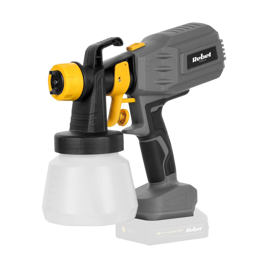 Rebel Cordless 20V Spray Gun - 1240 g, Ergonomic Design - Model RB-1061.1
