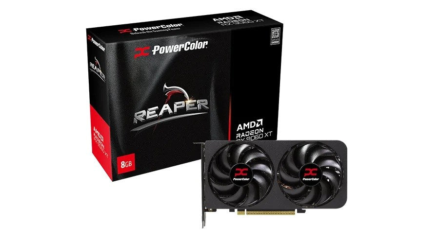 PowerColor Radeon RX 9060 XT Reaper 8GB Graphics Card RX9060XT 8 G-A DDR6 8G-A