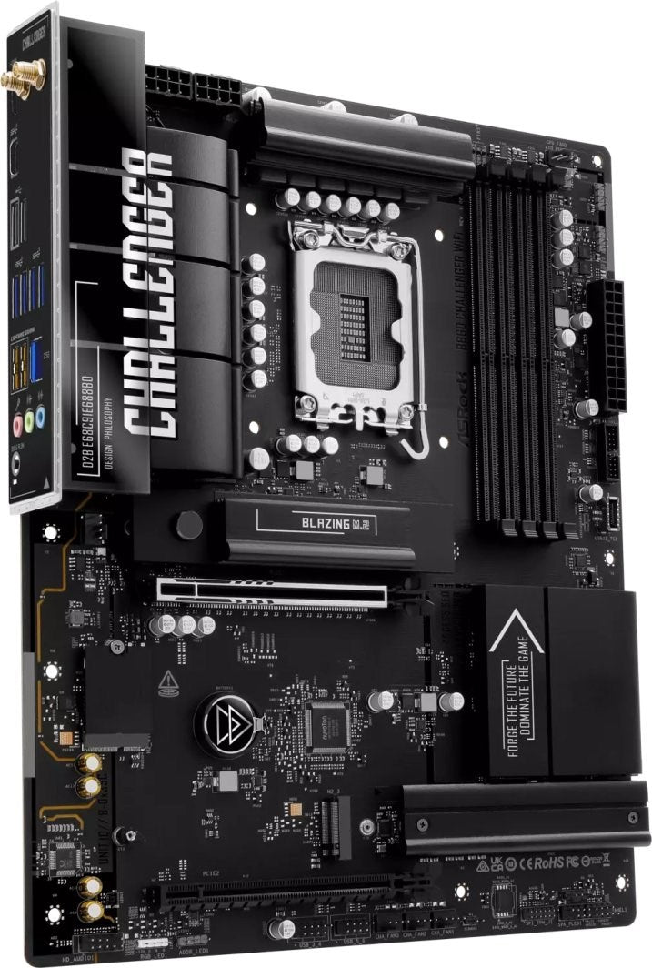 ASRock B860 Challenger WiFi 1851 ATX Motherboard - HDMI/USB-C - 90-MXBUC0-A0UAYZ