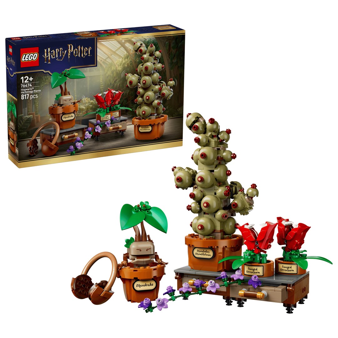 LEGO HARRY POTTER Hogwarts Herbology Plants Set, 817 Elements, Model 76474